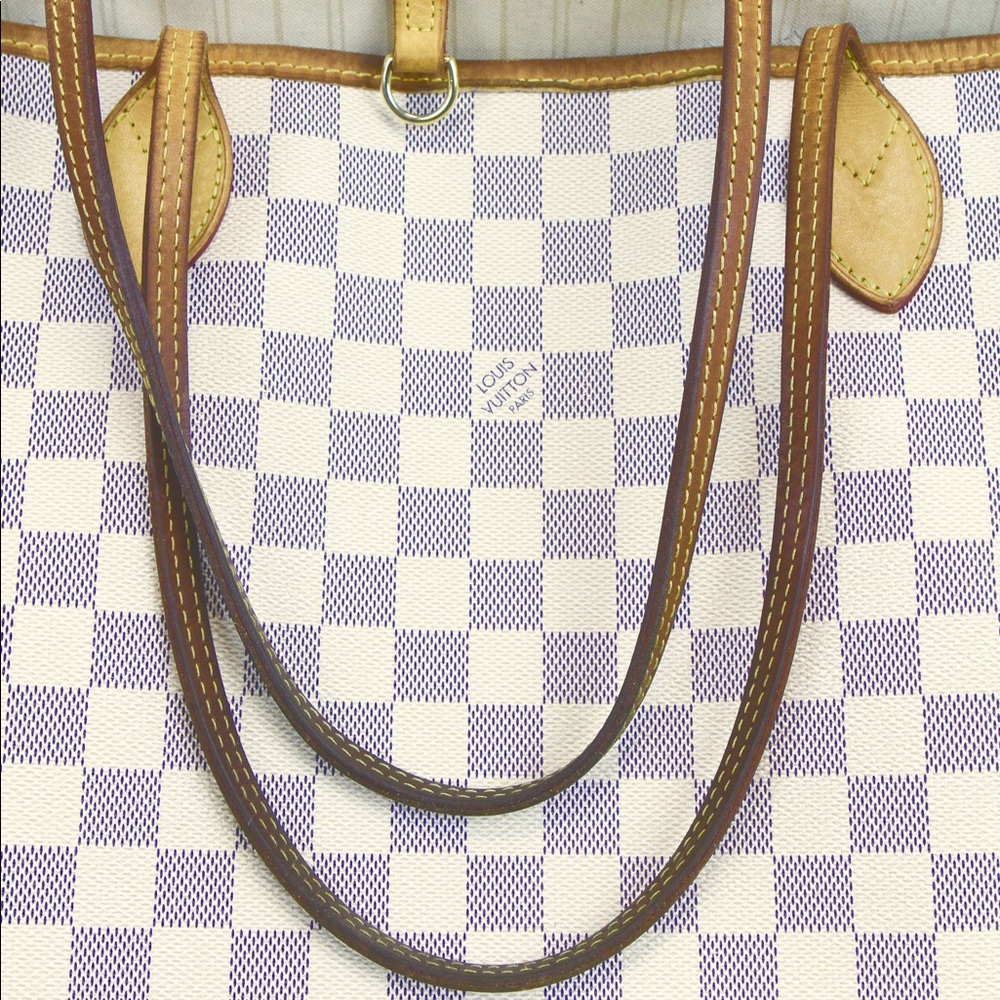 Auth Louis Vuitton Neverfull MM DA Damier Azur LV - Picture 4 of 8